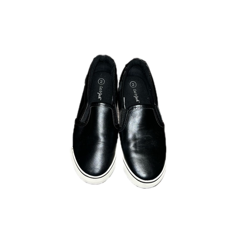 Cat & Jack Kids  Black  Round Toe Casual Slip On Loafer Shoes